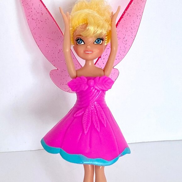 2011 Disney Fairies Tinkerbell Friends Pink Blue Plastic Dress Tink Pixie Hollow - Picture 2 of 6